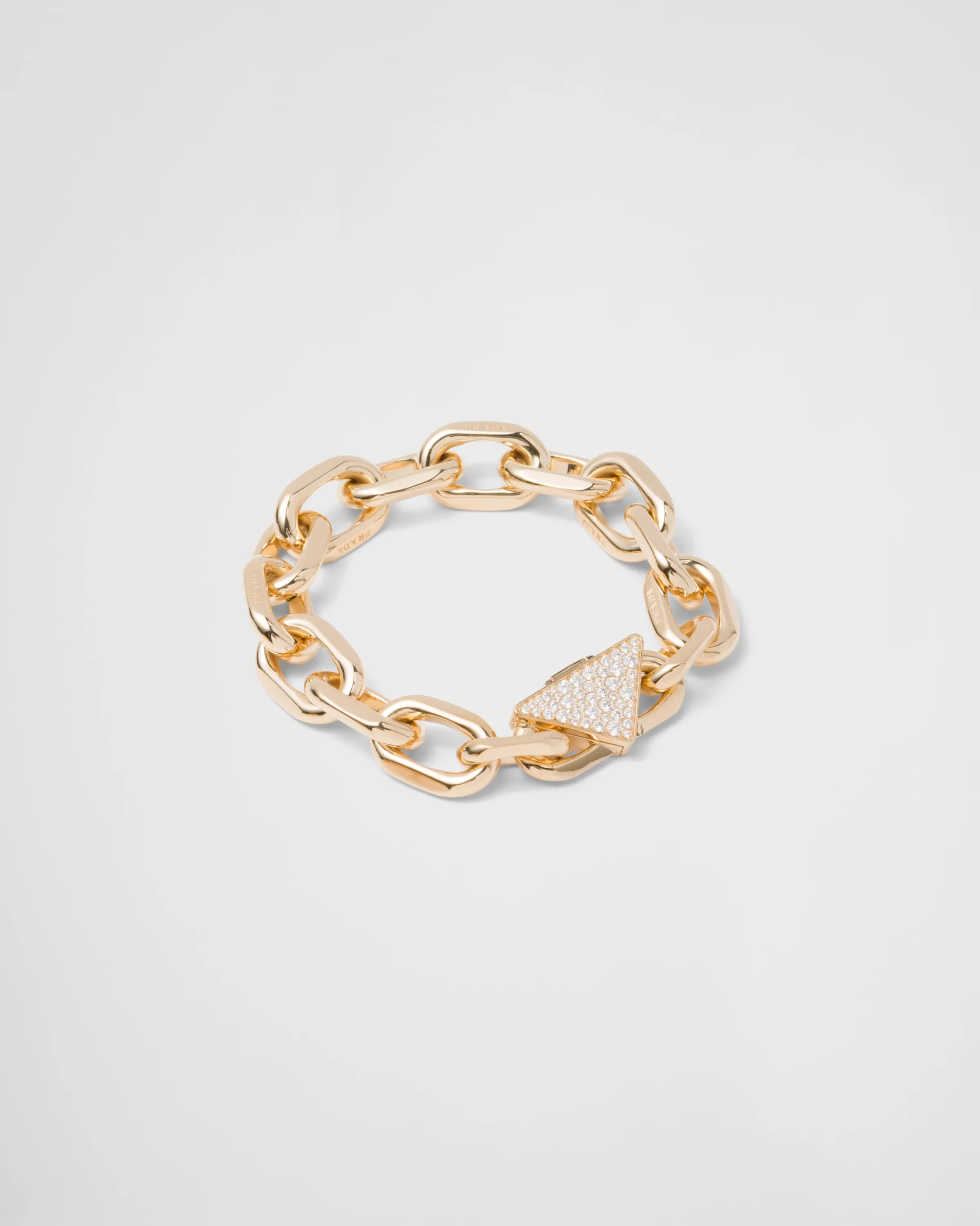 Prada Bracciale a catena Eternal Gold in oro giallo con diamanti