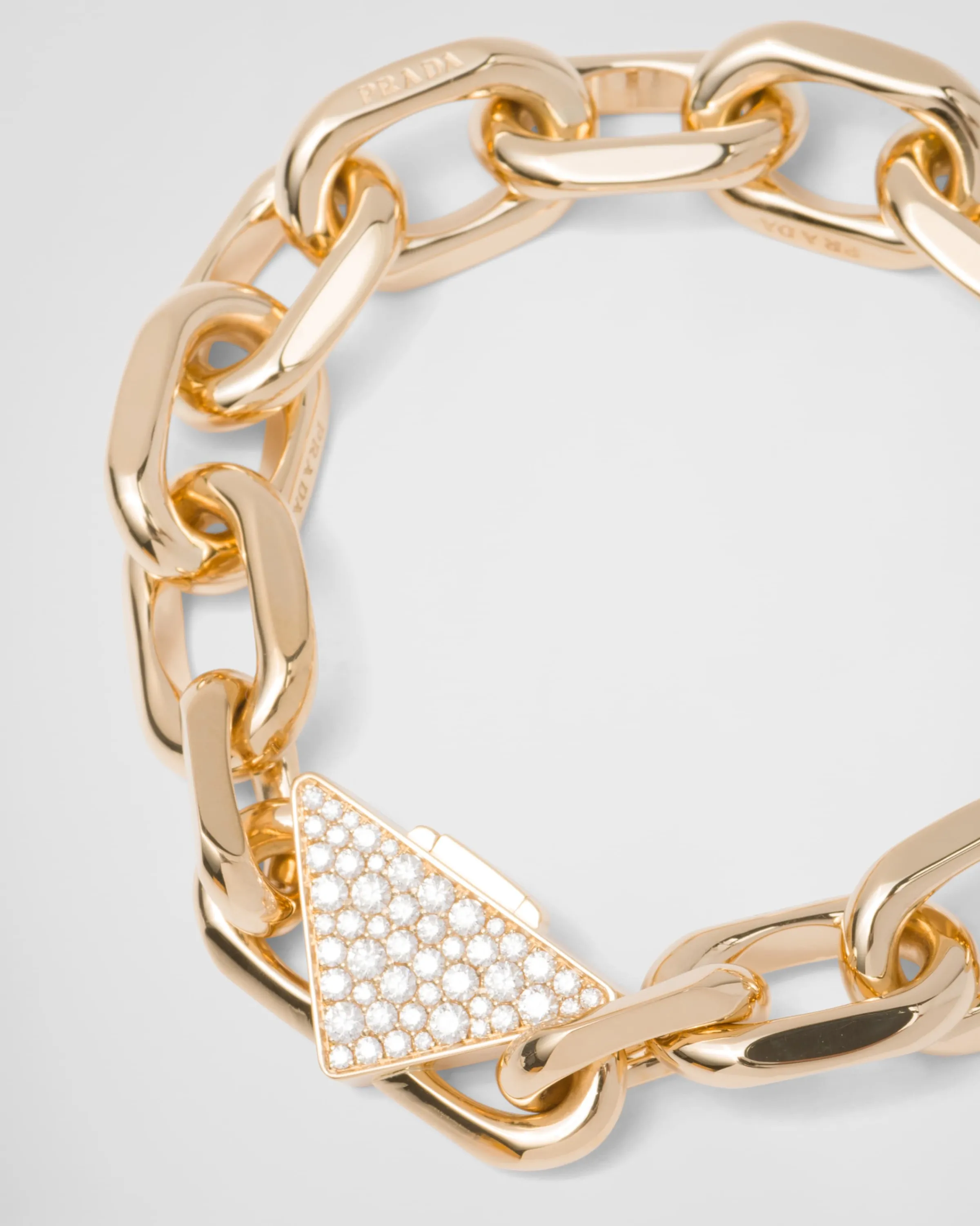 Prada Bracciale a catena Eternal Gold in oro giallo con diamanti