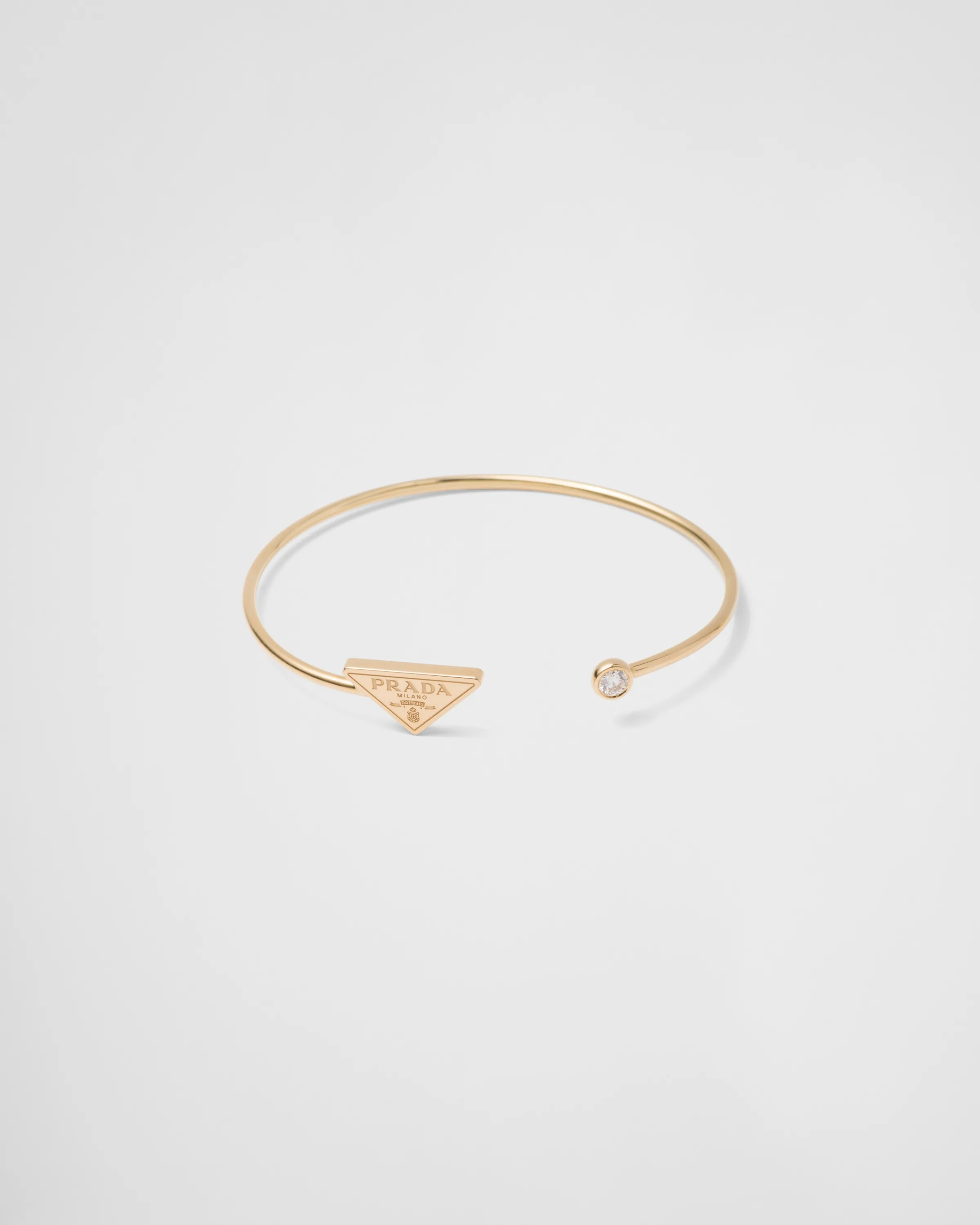 Prada Bracciale rigido Eternal Gold in oro giallo con diamante