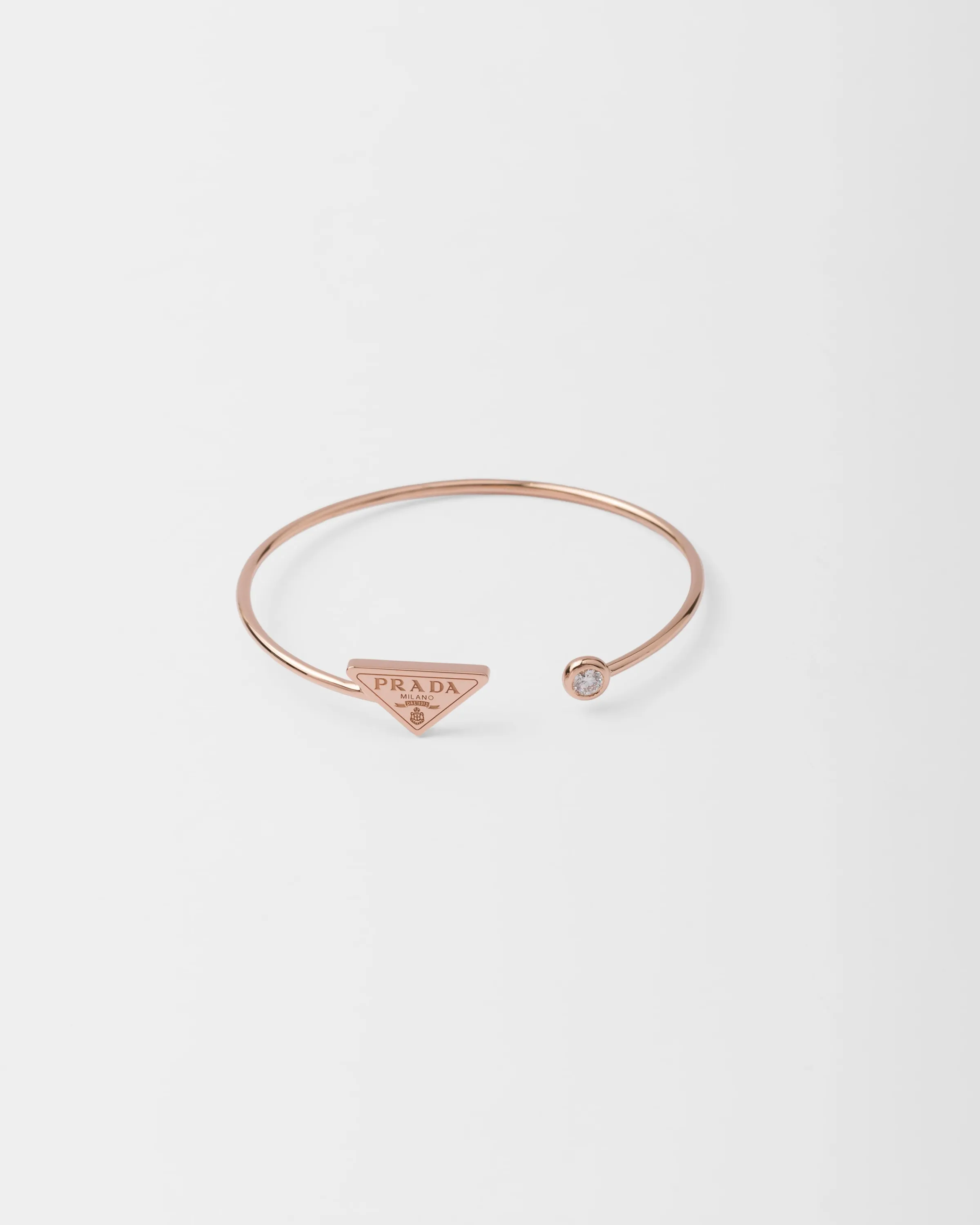Prada Bracciale rigido Eternal Gold in oro rosa con diamante