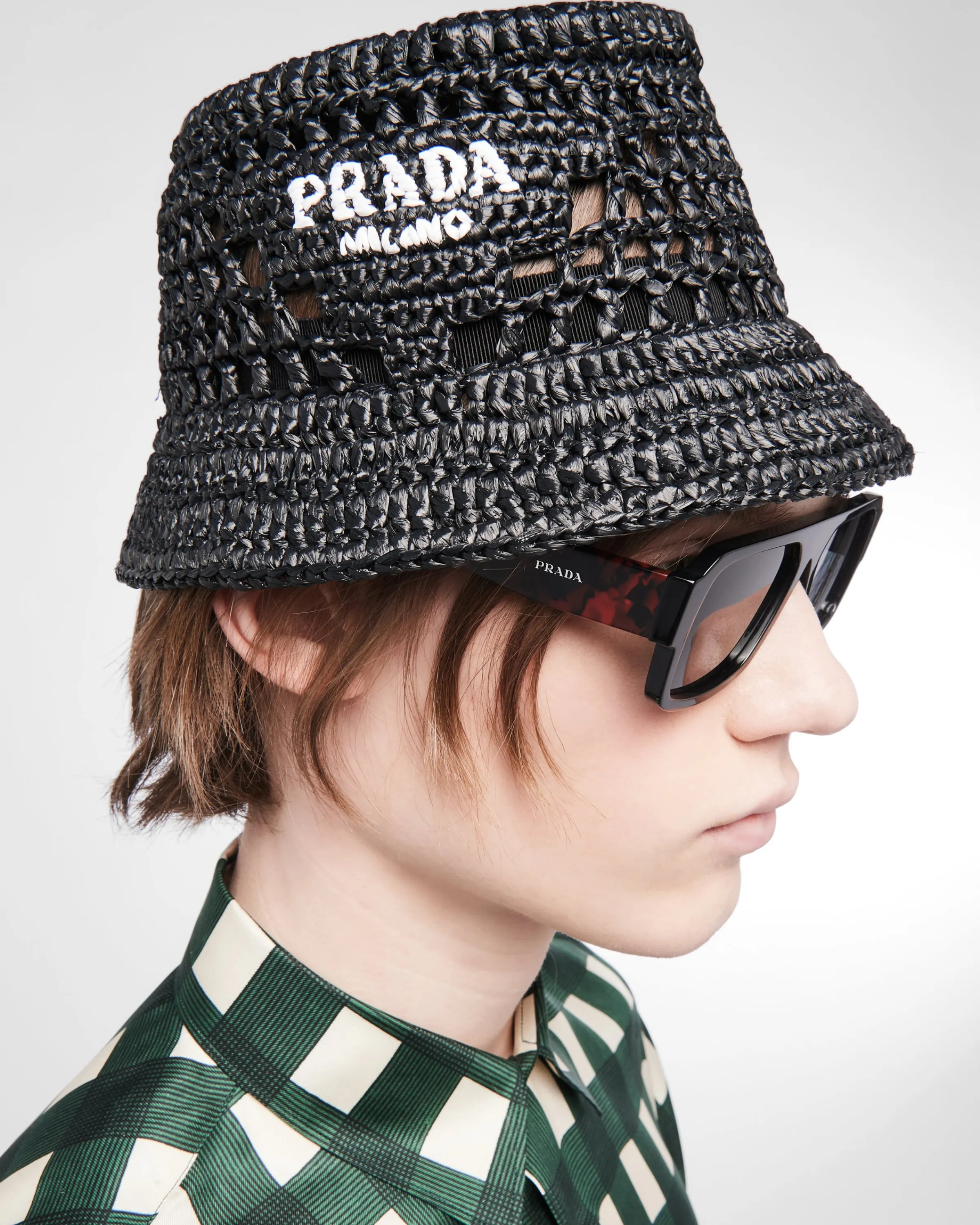 Uomo Prada Cappello da pescatore in crochet