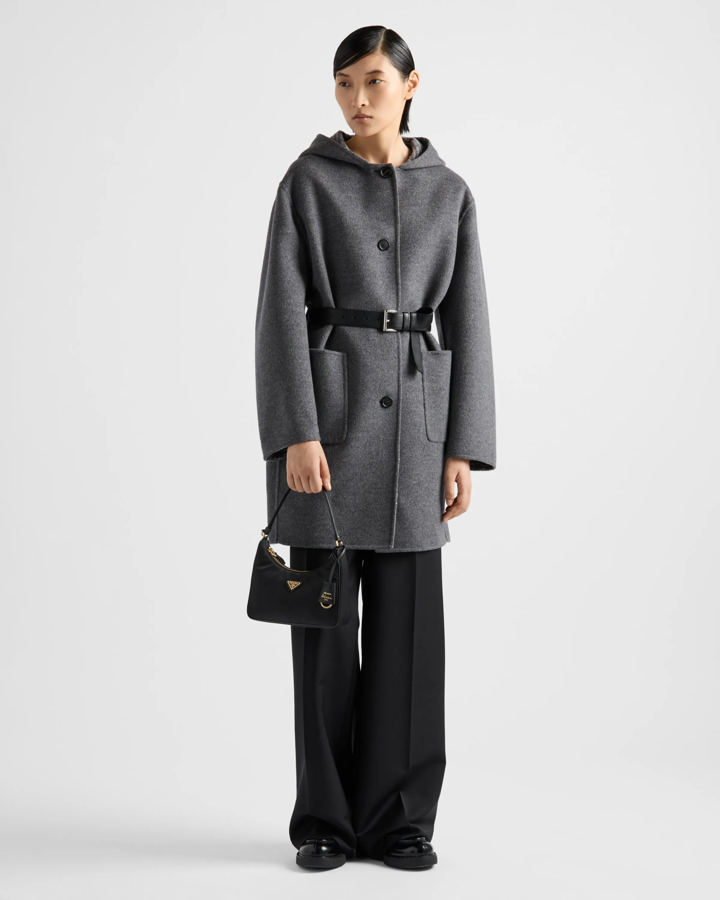 Donna Prada Cappotto monopetto in lana double