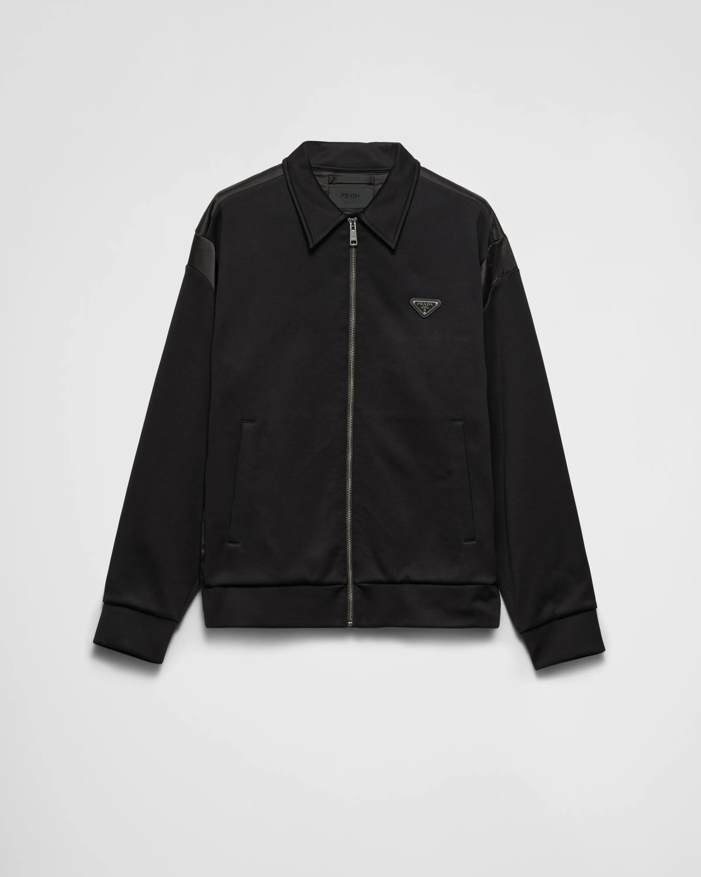 Uomo Prada Cardigan in felpa tecnica con dettagli in duchesse