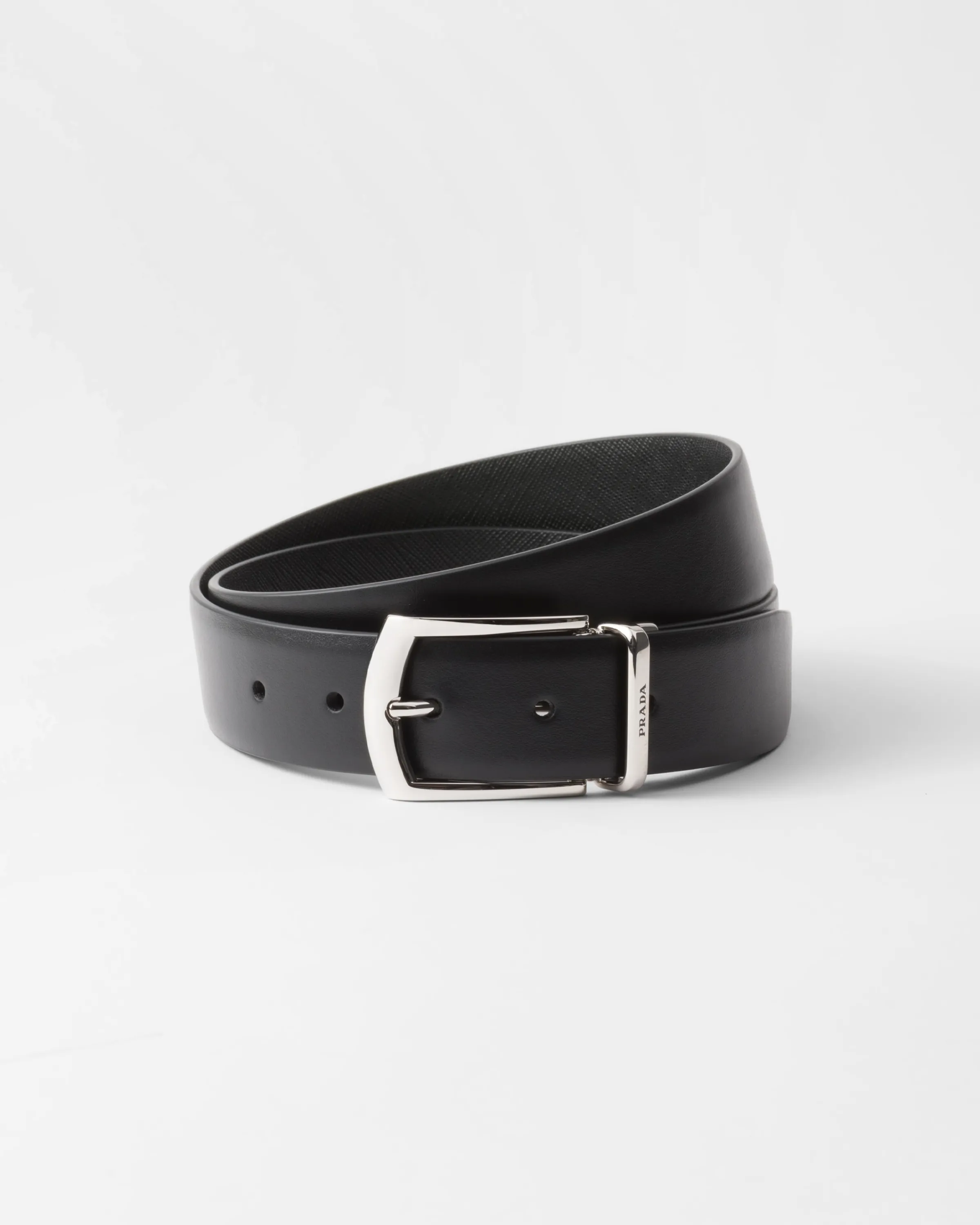 Uomo Prada Cintura reversibile in pelle e Saffiano
