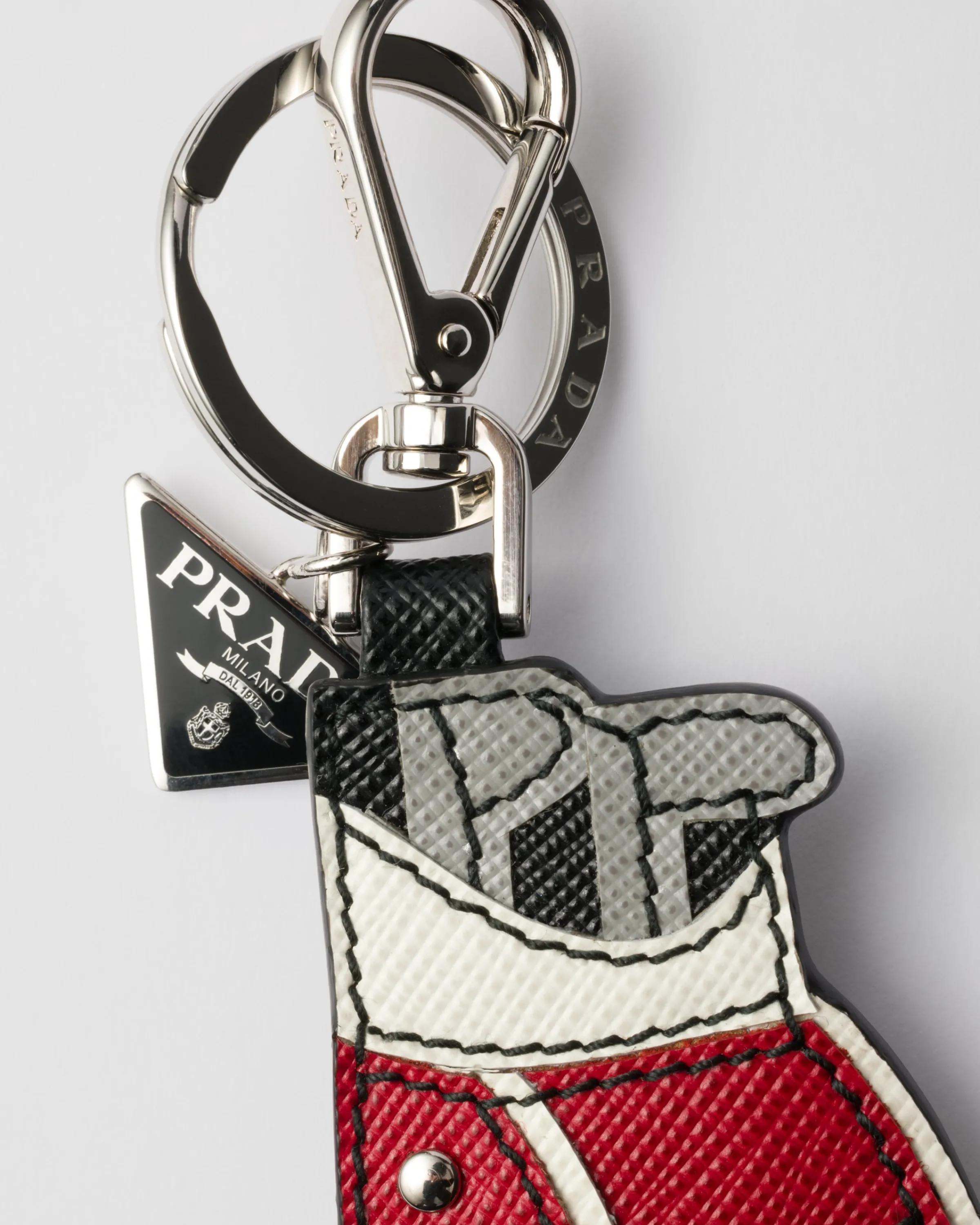 Prada Ciondolo da borsa porta tee da golf in Saffiano