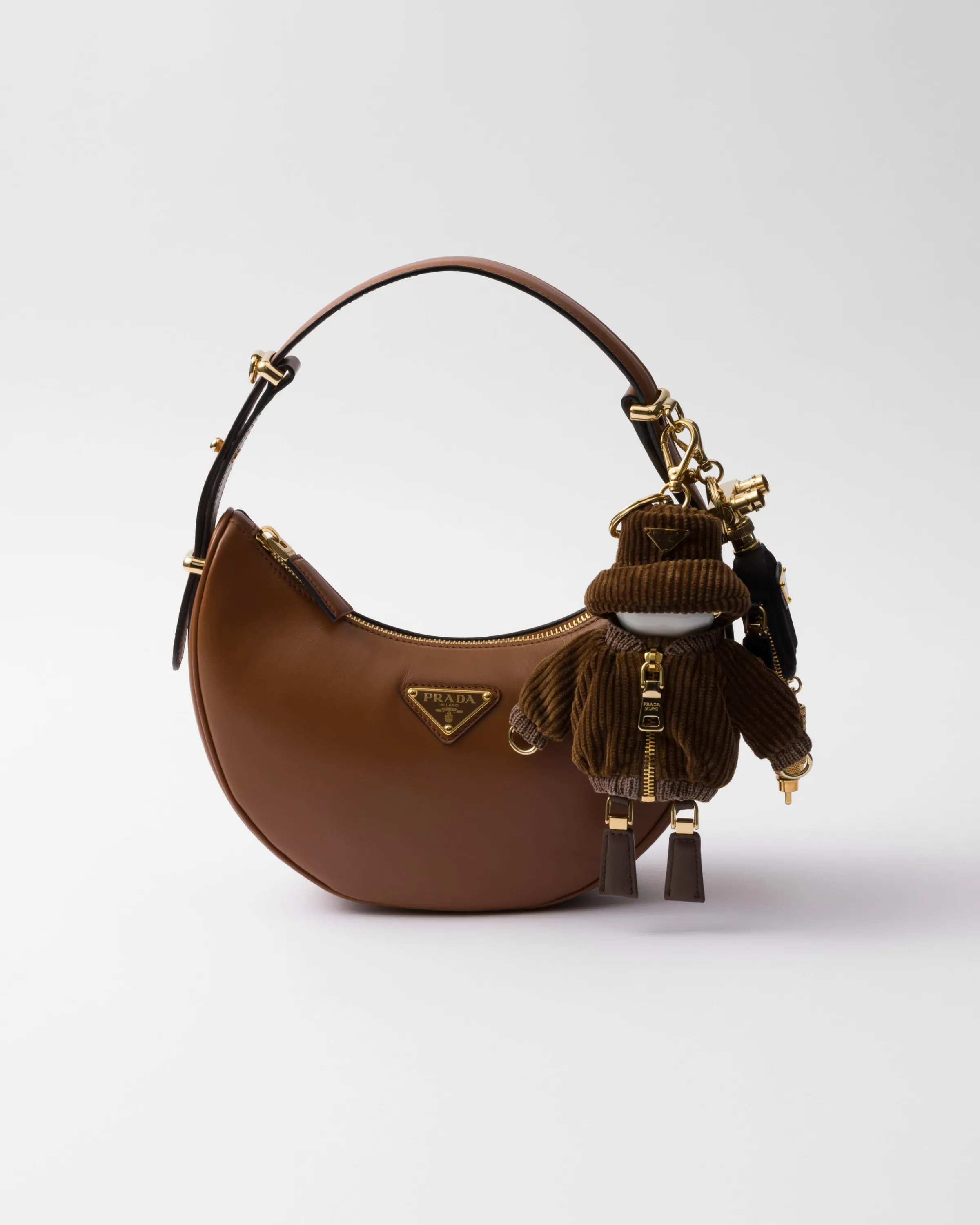 Donna Prada Ciondolo da borsa Soft Robot in velluto a coste