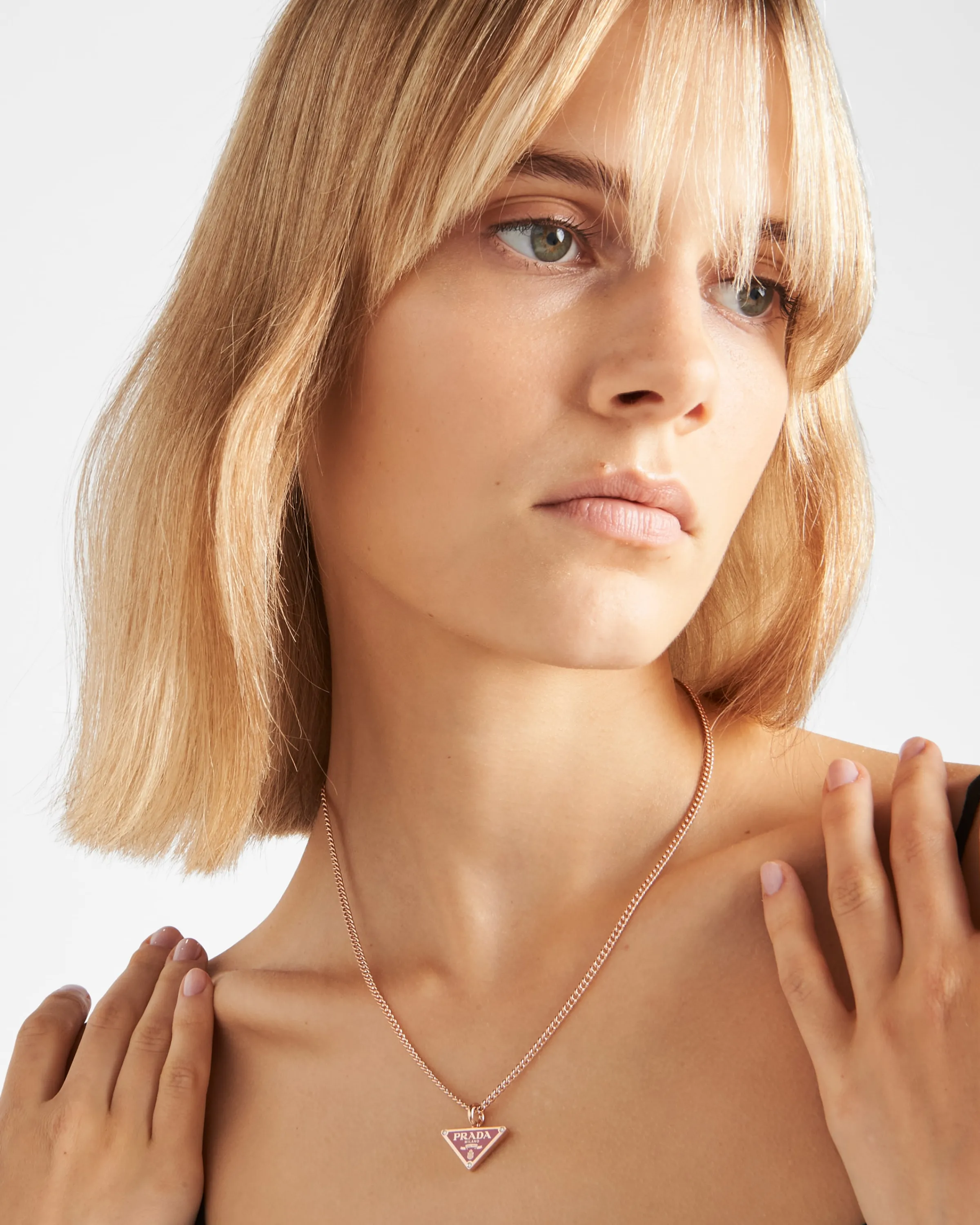 Prada Collana con pendente Eternal Gold in oro rosa con diamanti