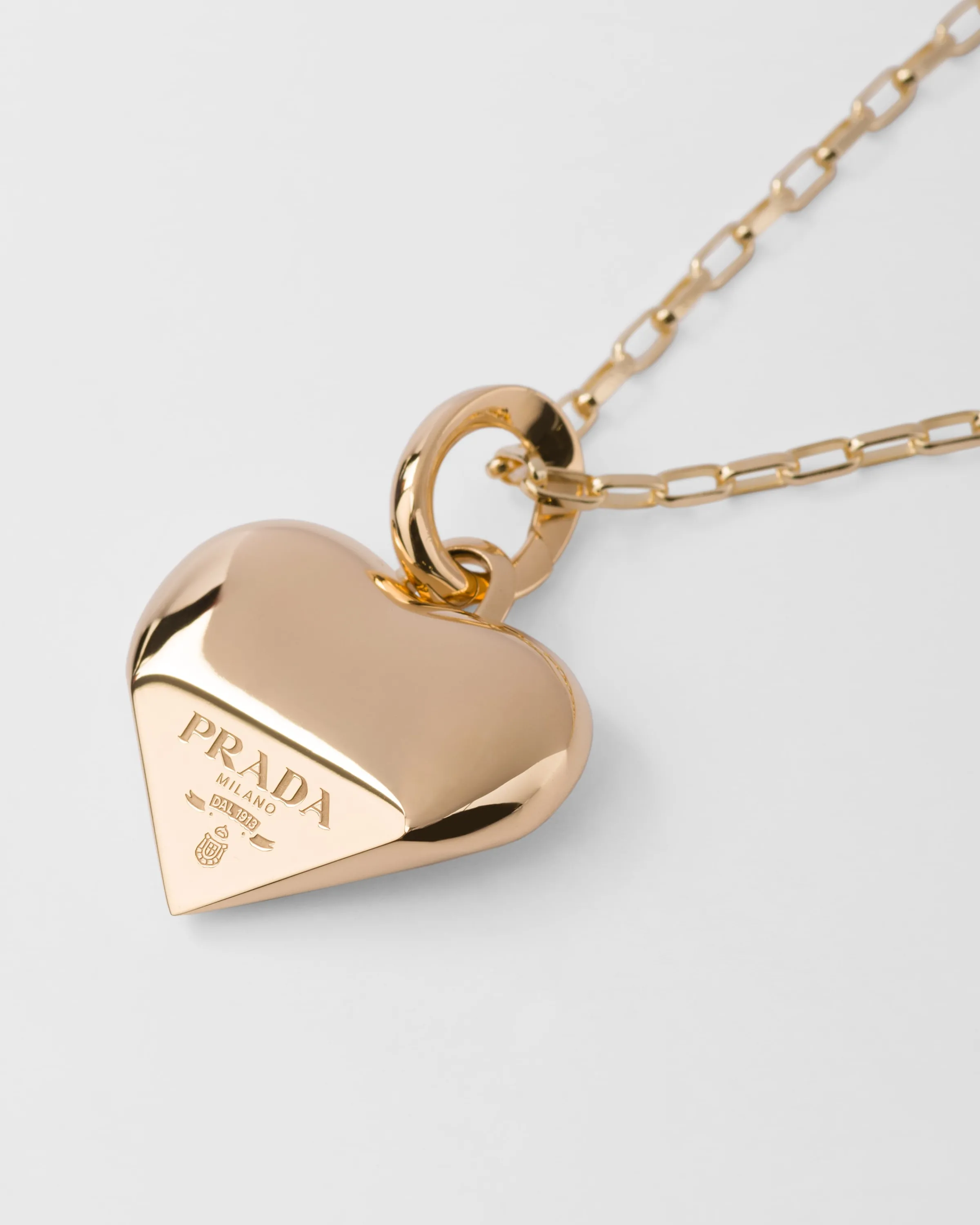 Prada Collana con pendente small Eternal Gold in giallo