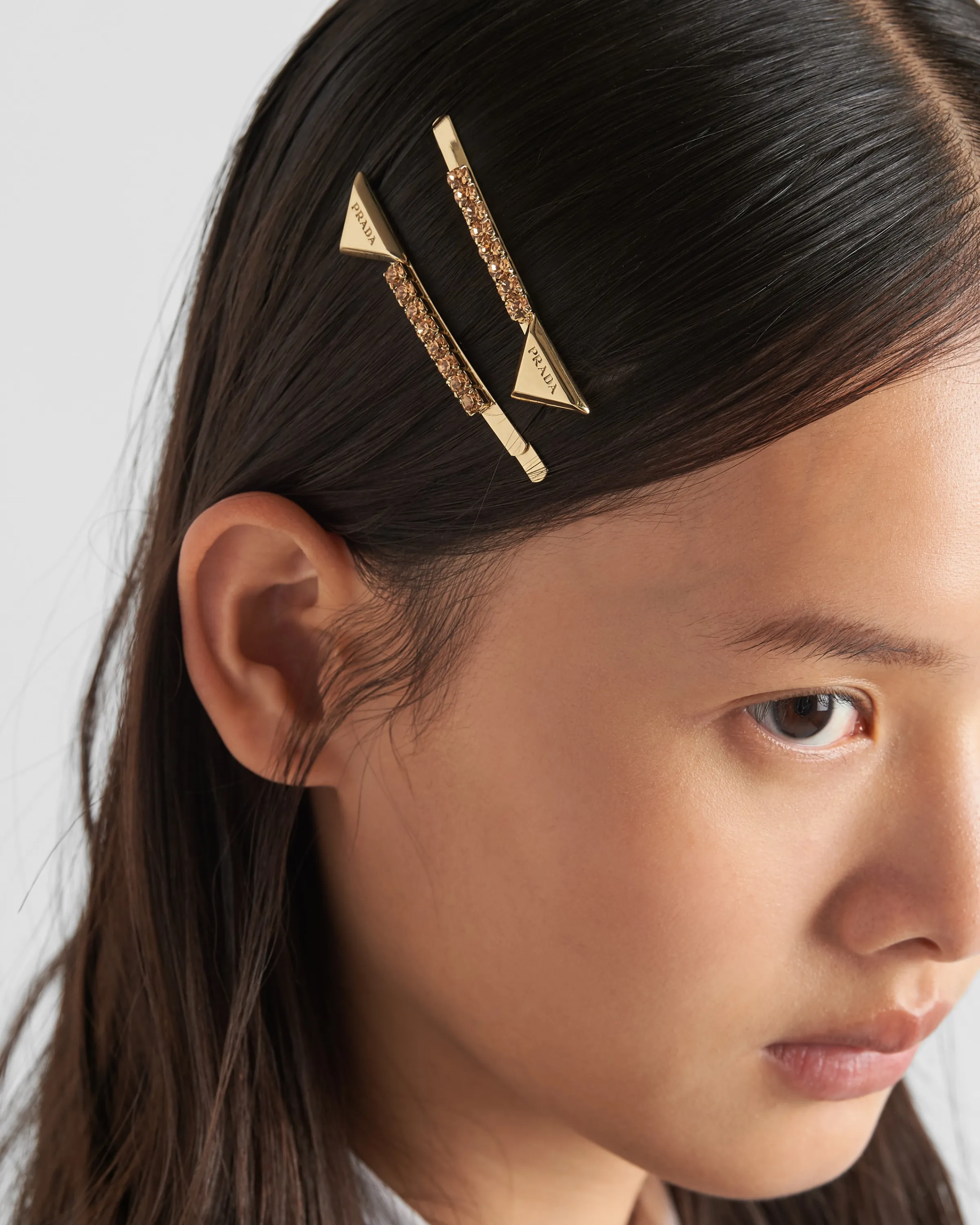 Donna Prada Fermaglio per capelli in ottone con decorazioni