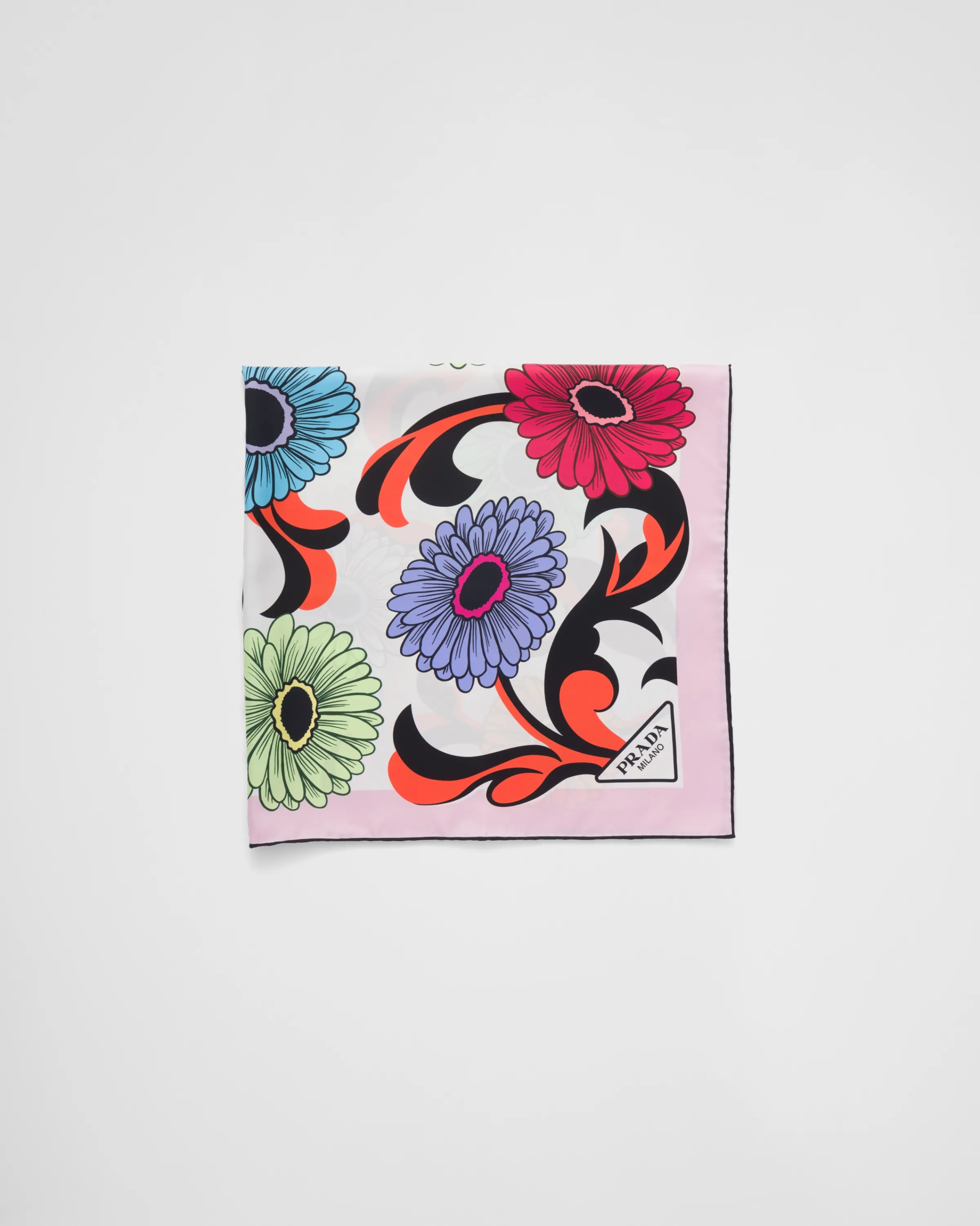 Donna Prada Foulard stampato in twill di seta
