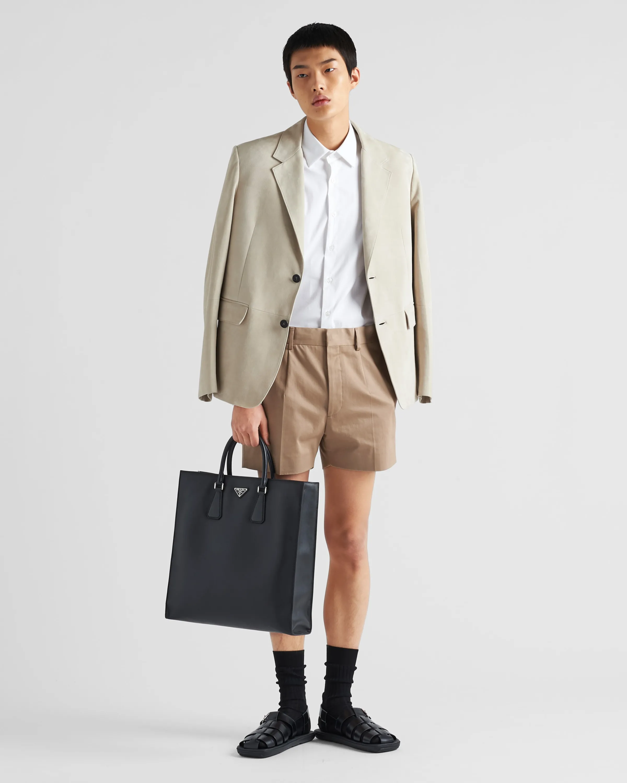 Uomo Prada Giacca in pelle scamosciata