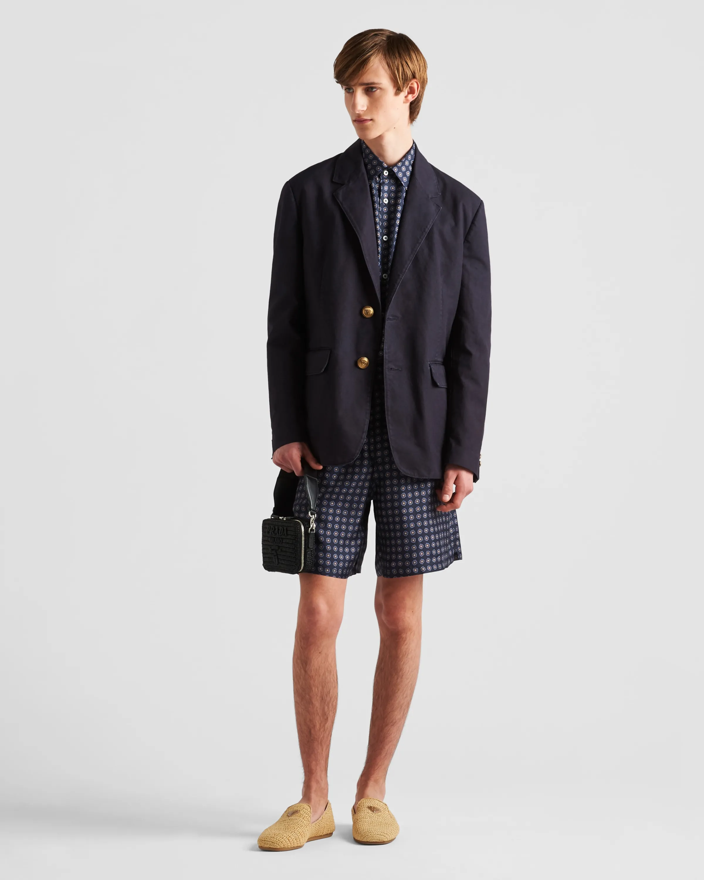 Uomo Prada Giacca monopetto in cotone tecnico