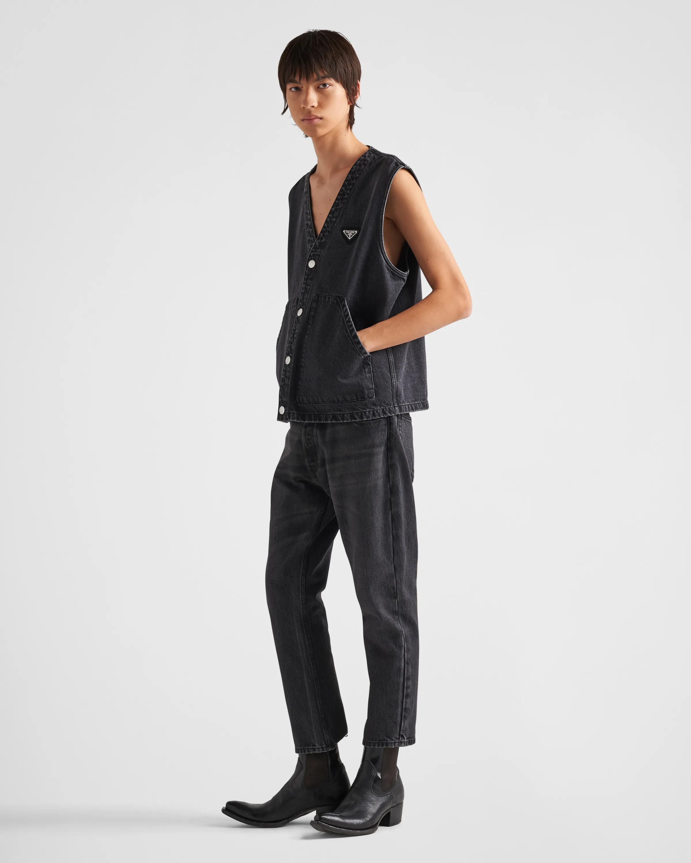 Uomo Prada Gilet in denim