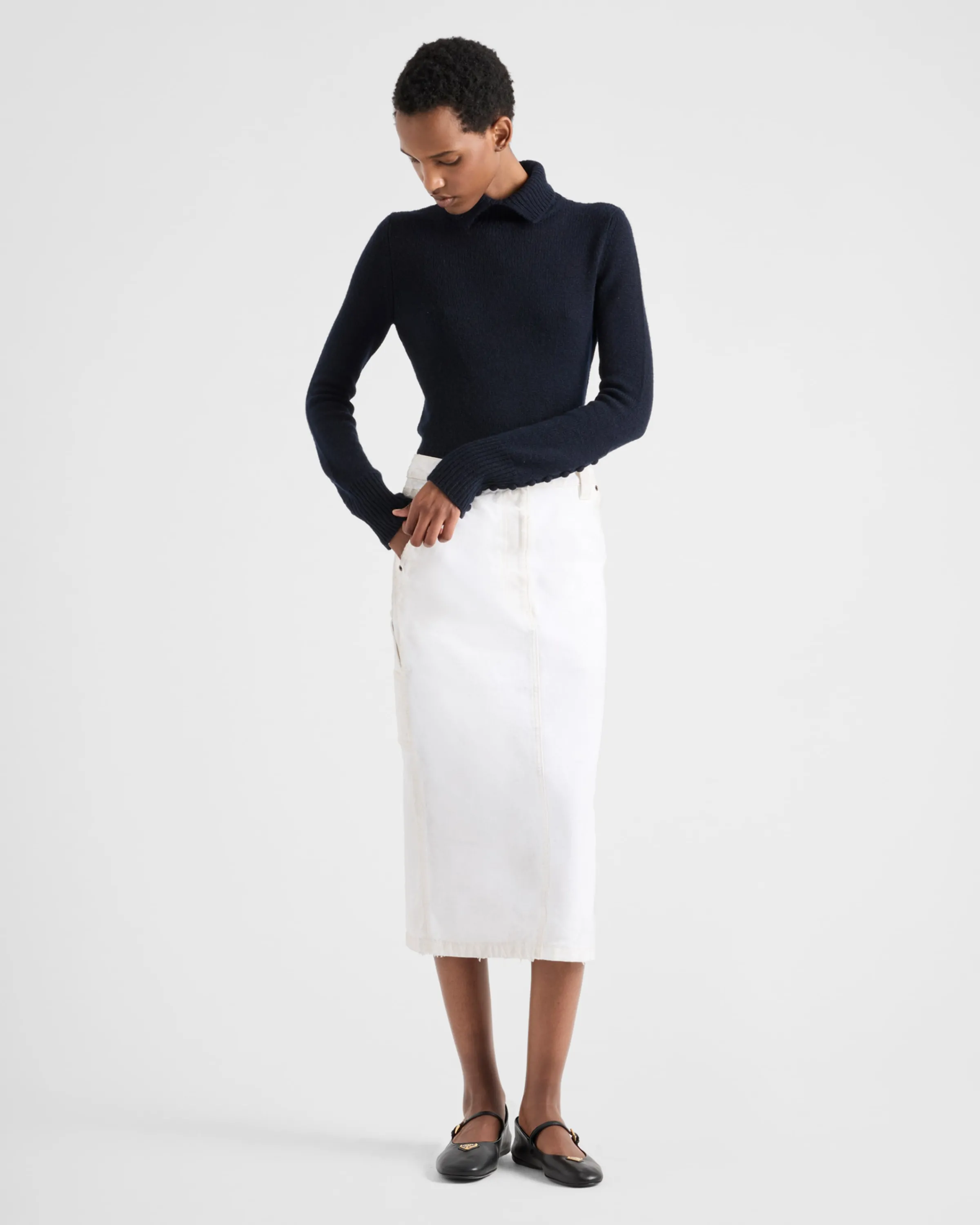 Donna Prada Gonna a tubino in canvas old