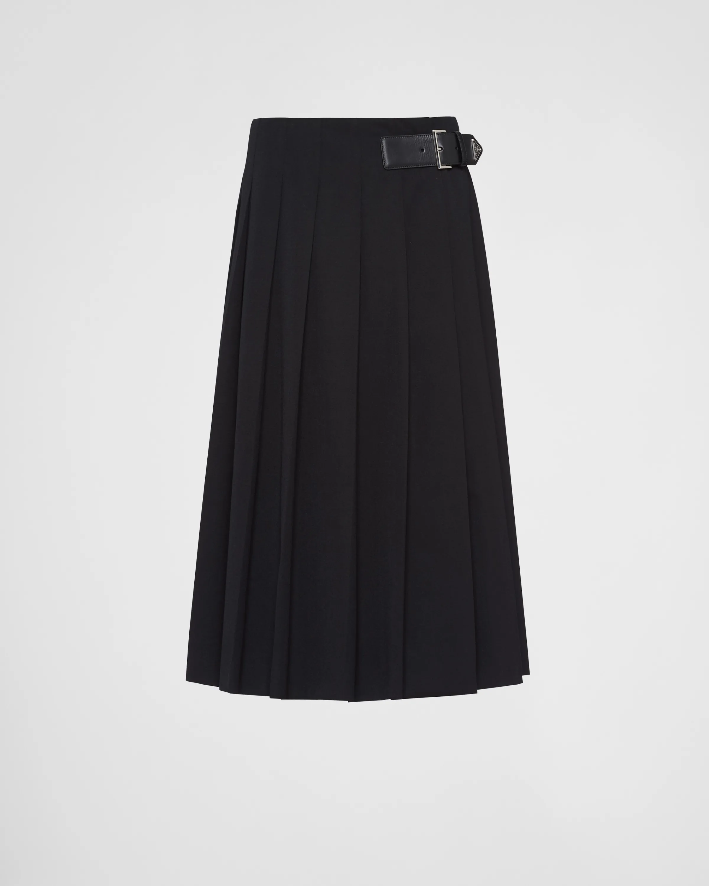 Donna Prada Gonna midi in gabardine con fibbia