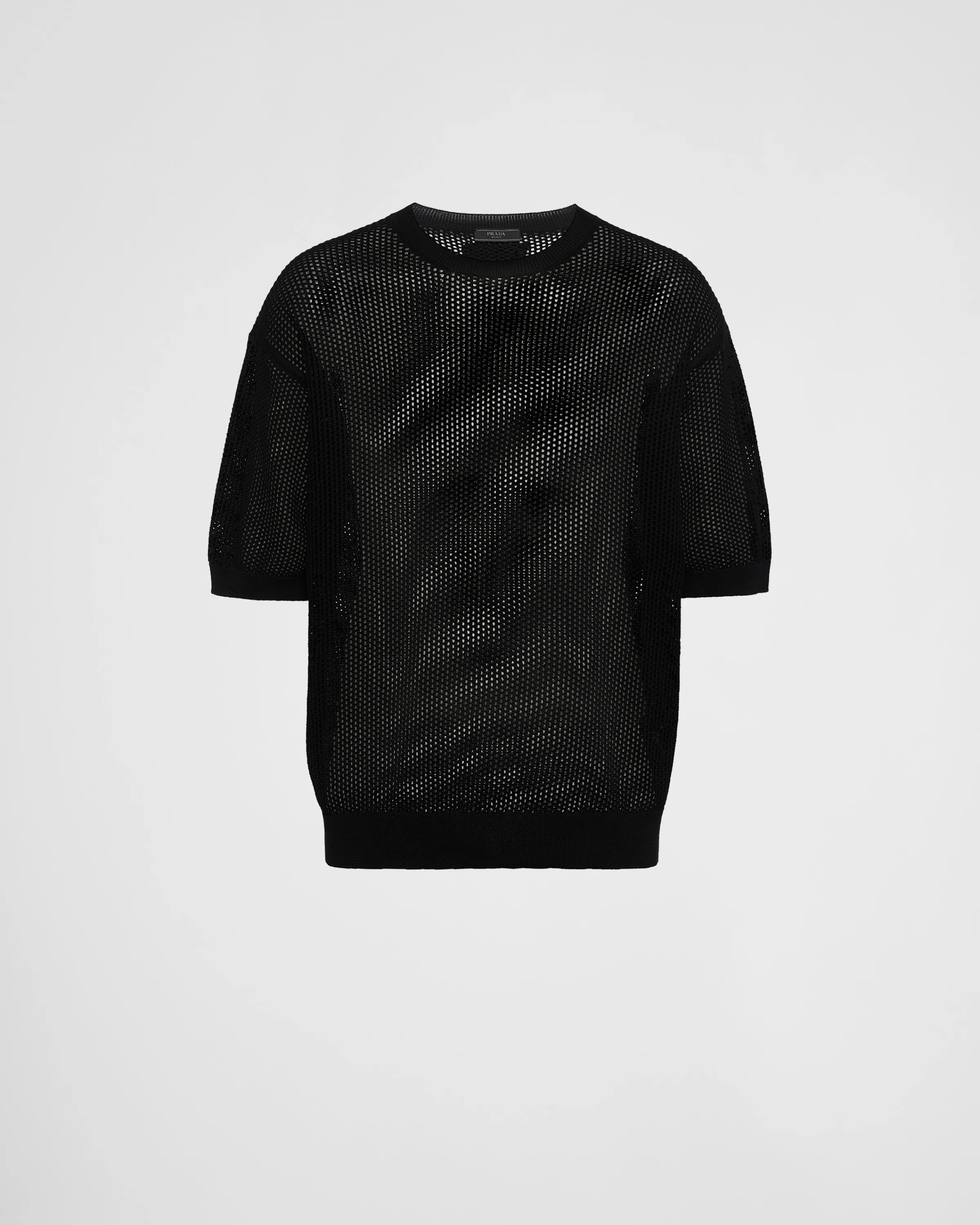 Uomo Prada Maglia girocollo in seta e cotone
