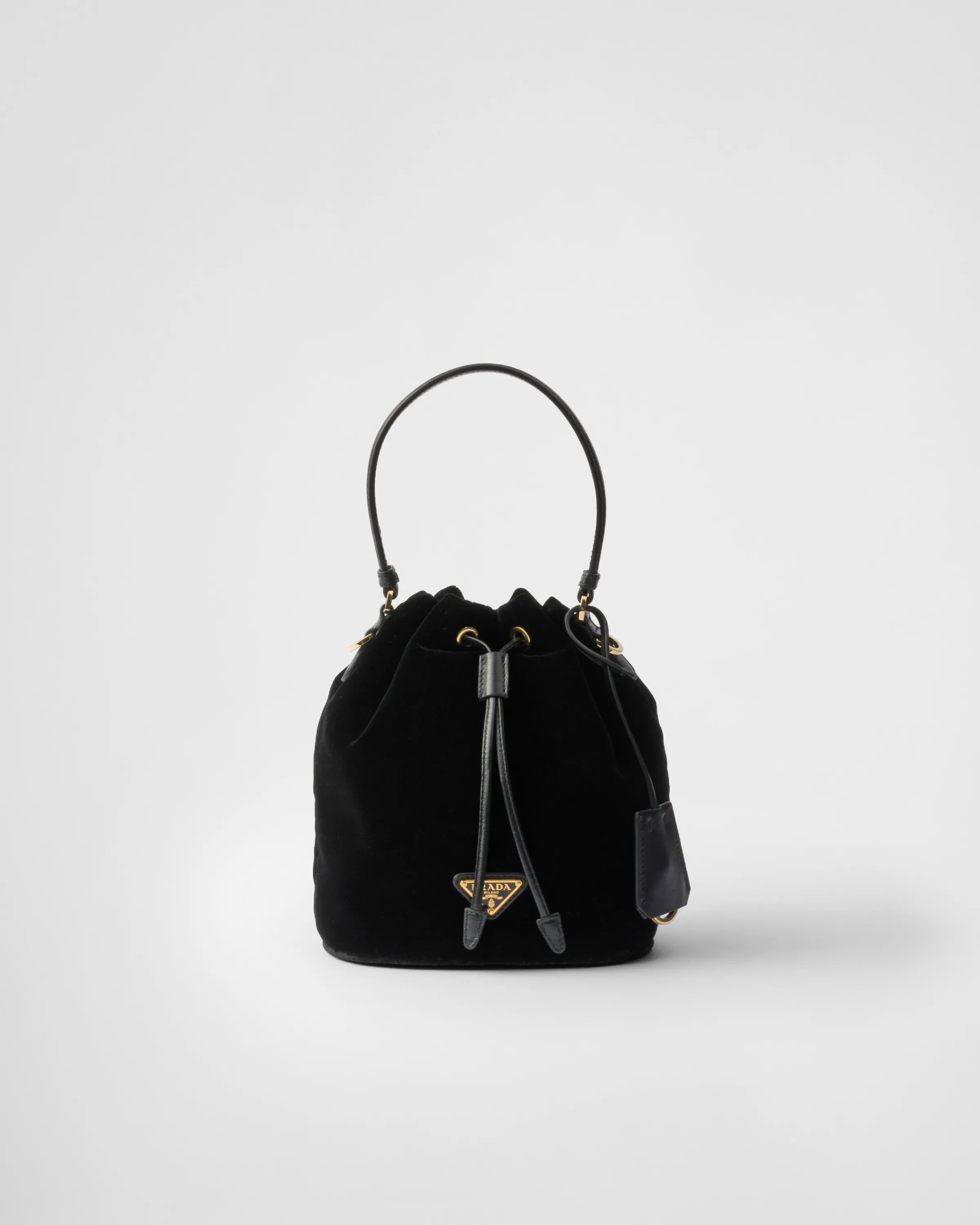 Donna Prada Mini borsa in velluto con dettagli in nappa