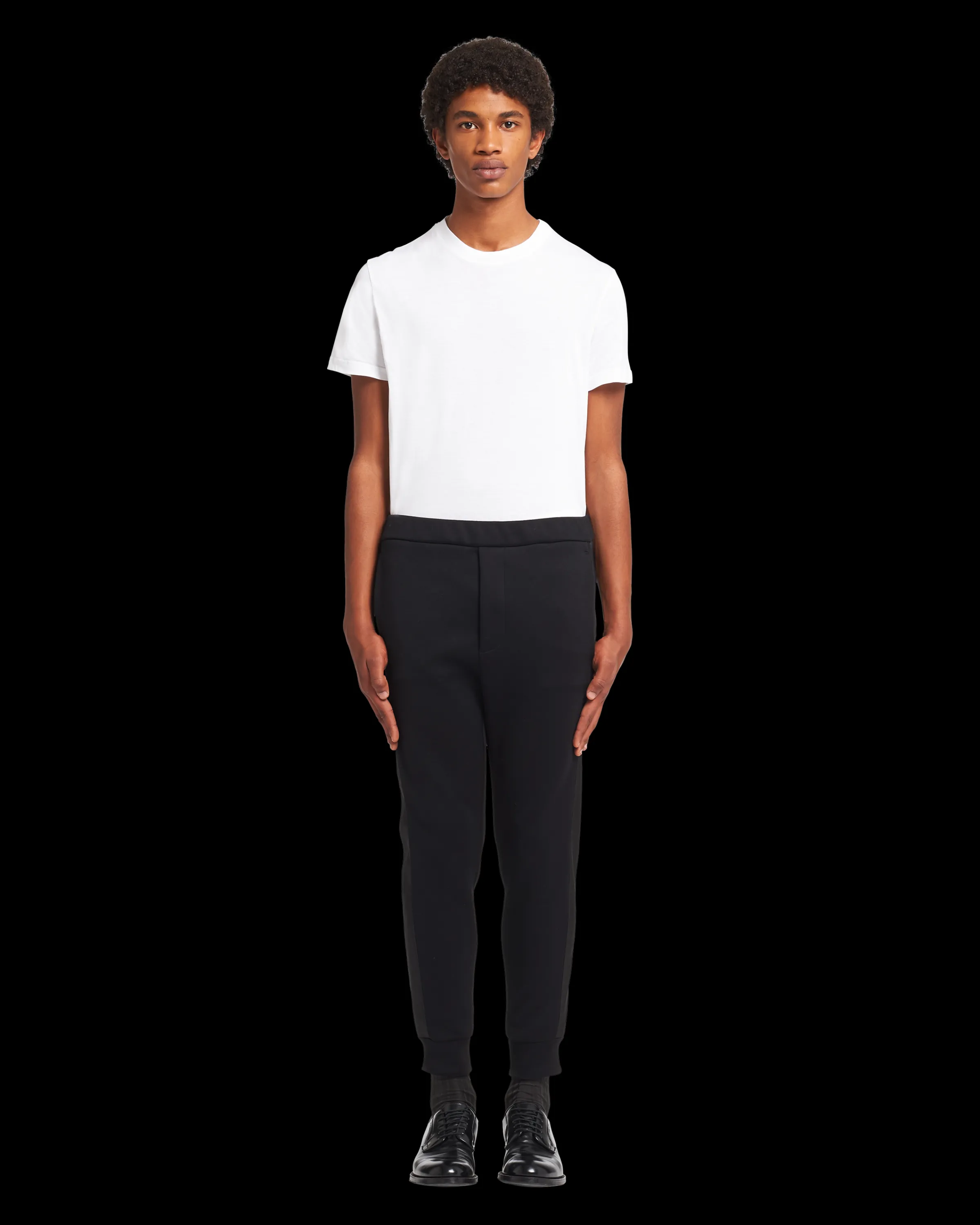 Uomo Prada Pantaloni in felpa con dettagli in Re-Nylon