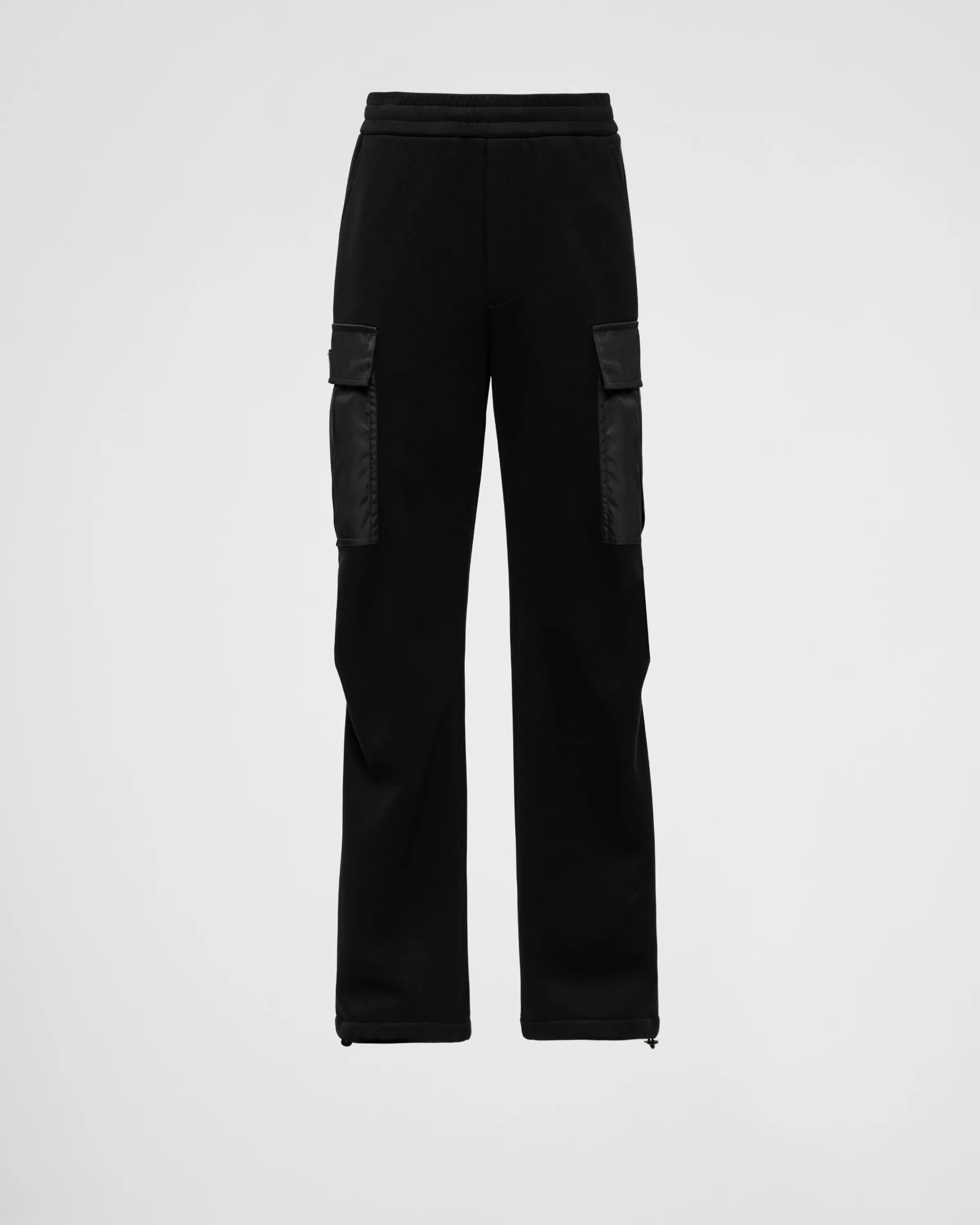 Uomo Prada Pantaloni in felpa di cotone con dettagli in Re-Nylon