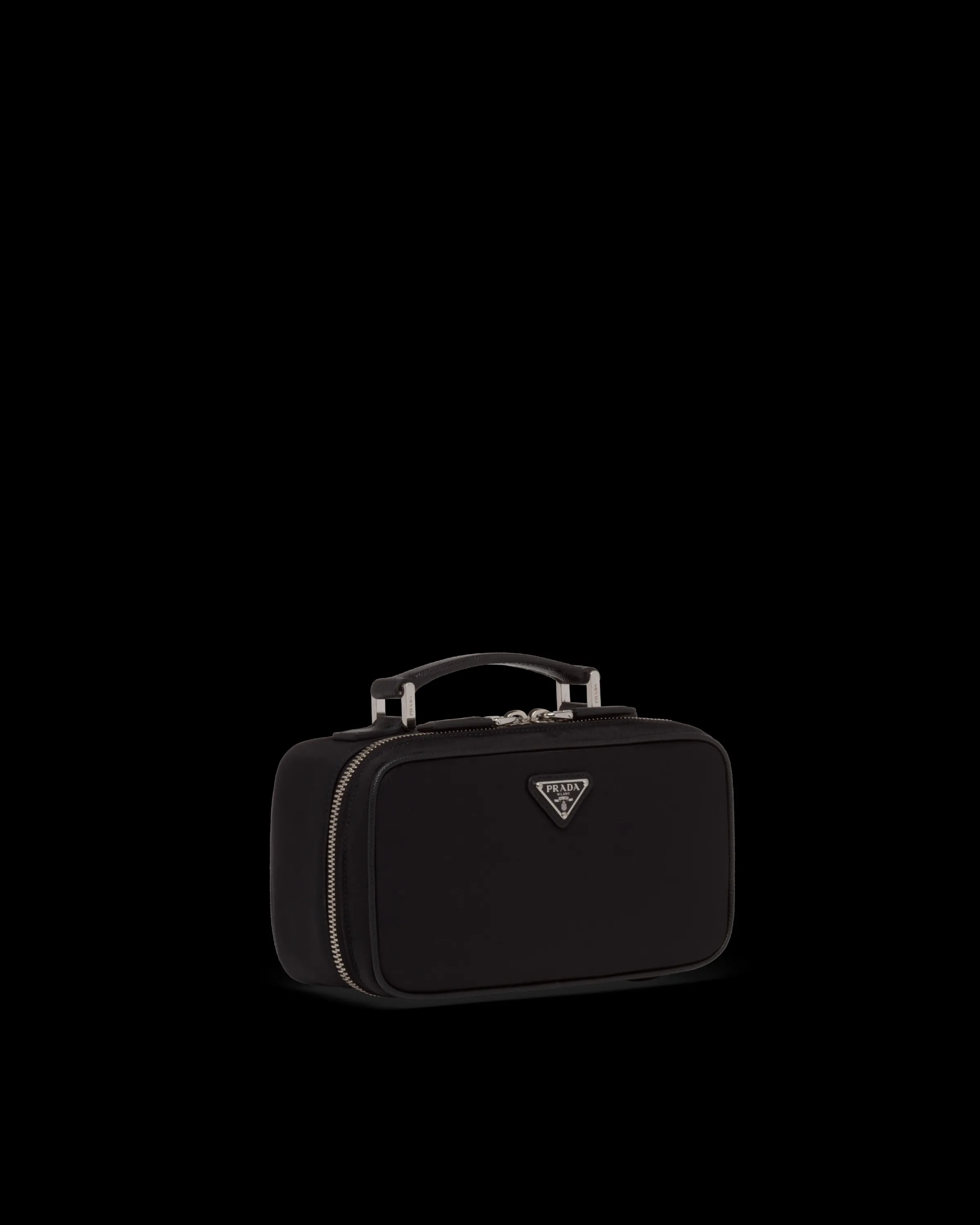Prada Pesi in acciaio rivestiti in Saffiano con pouch in Re-Nylon