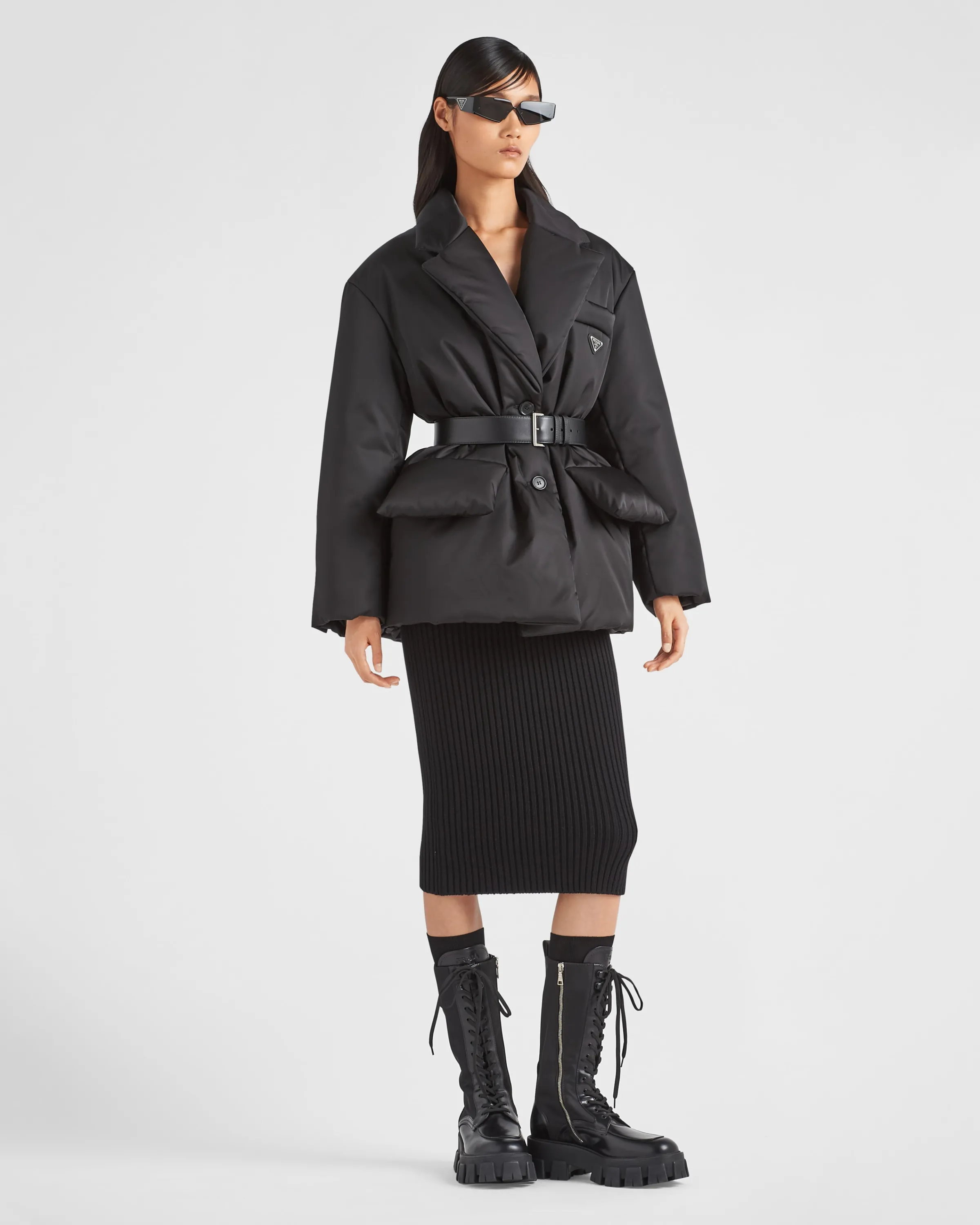 Donna Prada Piumino in Re-Nylon