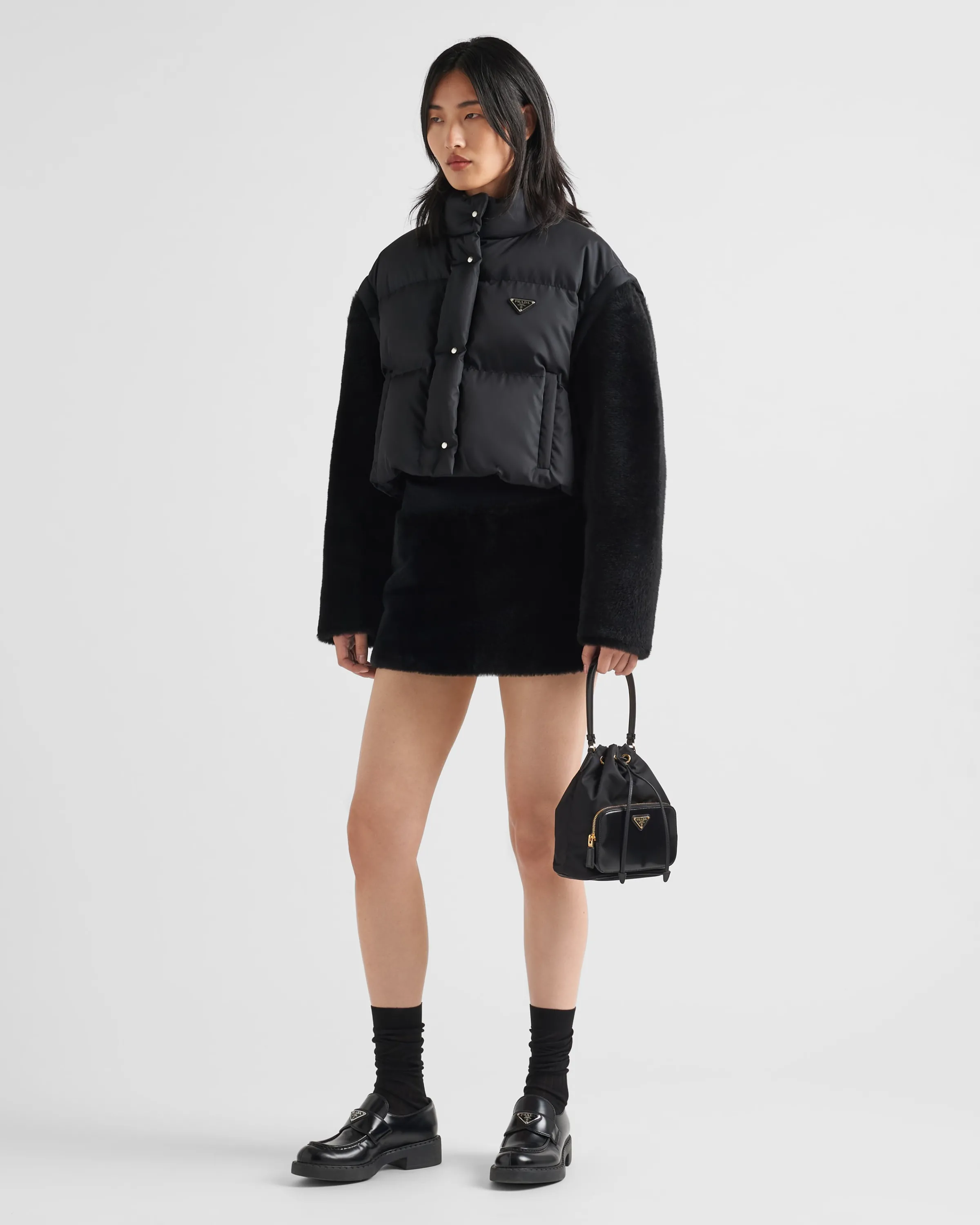 Donna Prada Piumino in Re-Nylon