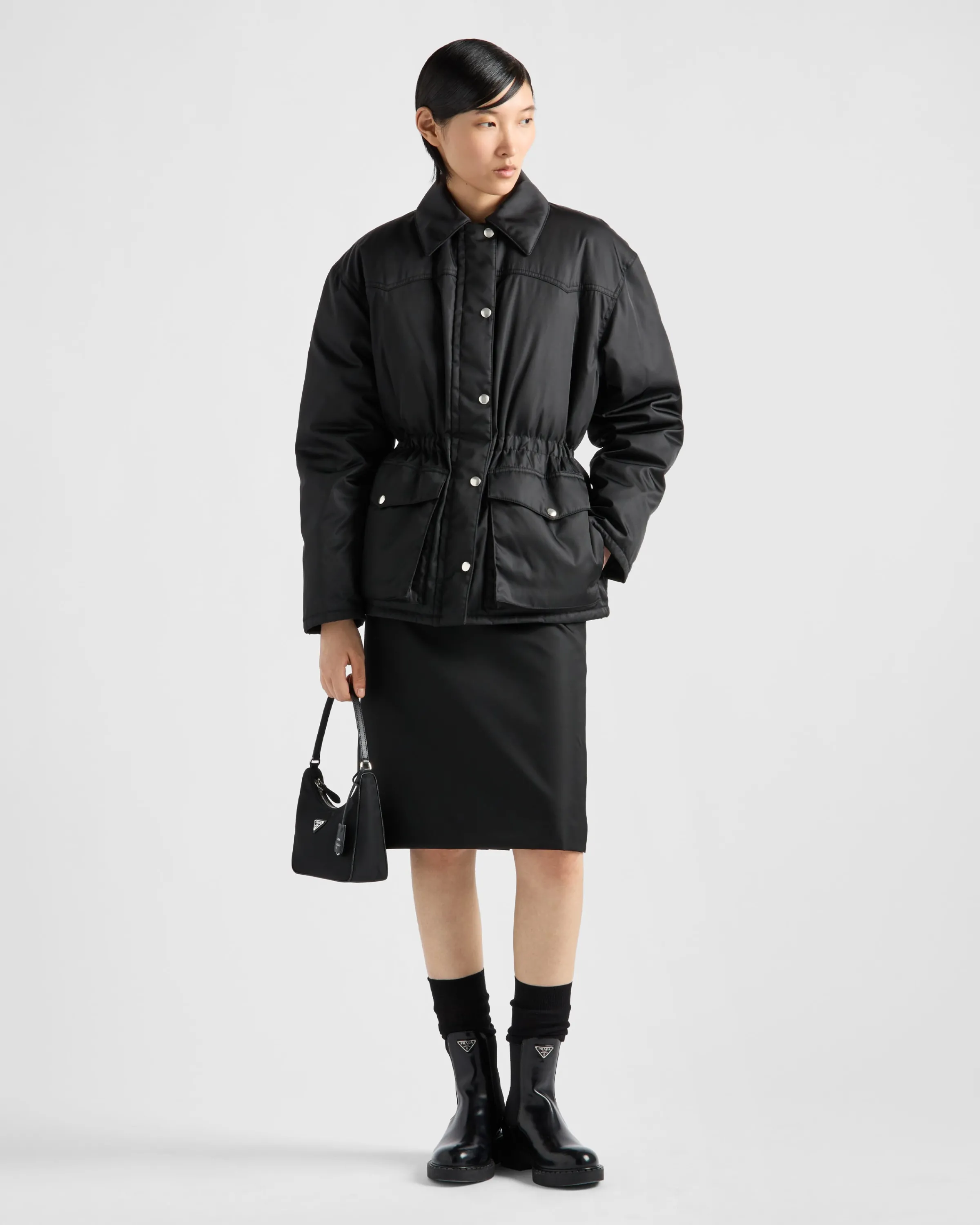 Donna Prada Piumino in Re-Nylon