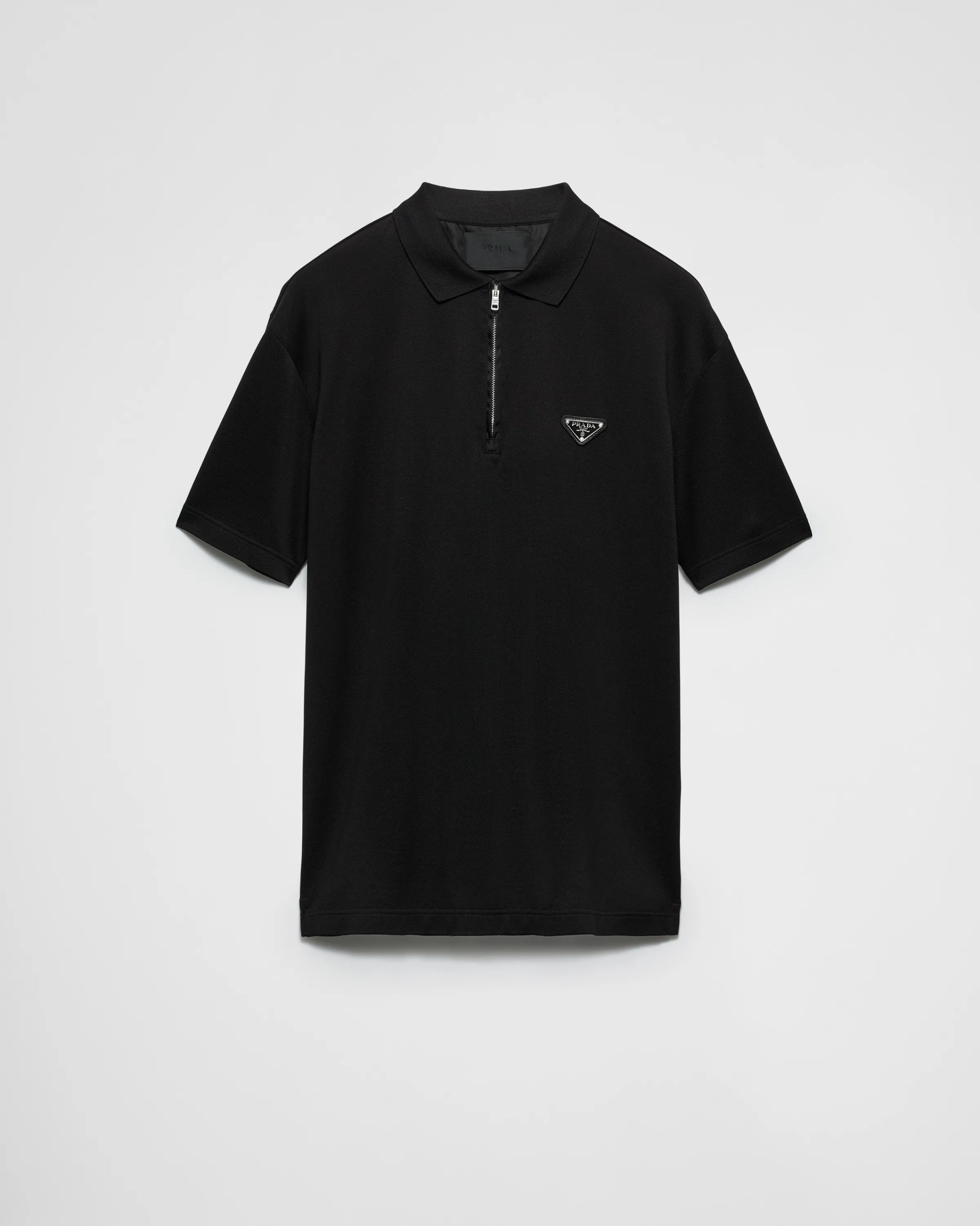 Uomo Prada Polo in piqué con dettagli in Re-Nylon