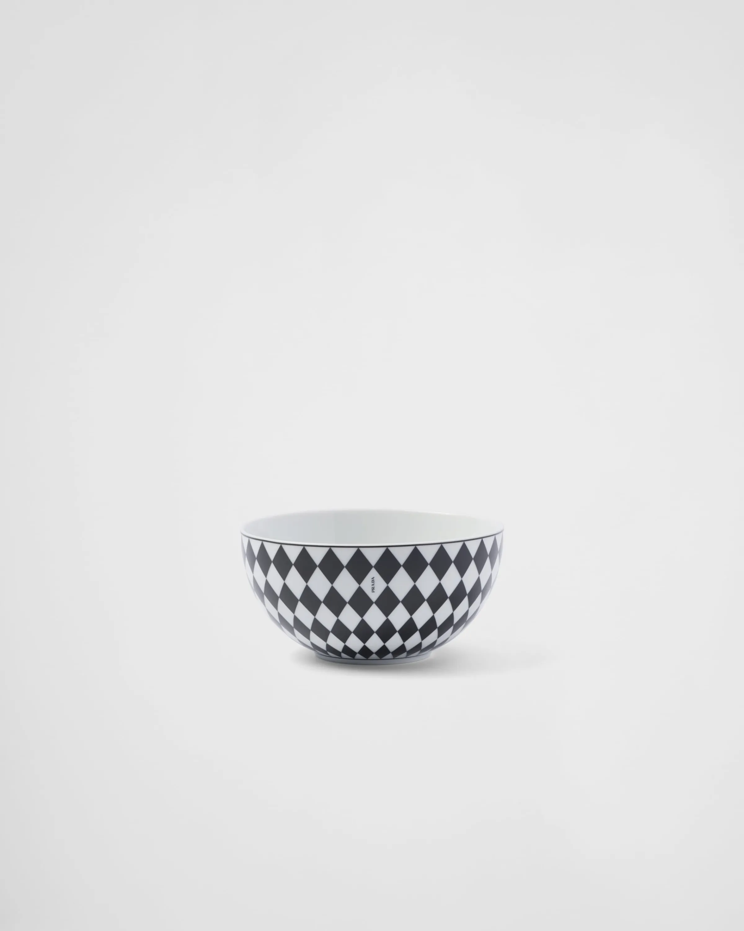 Prada Set di due ciotole da zuppa in porcellana - Checkerboard