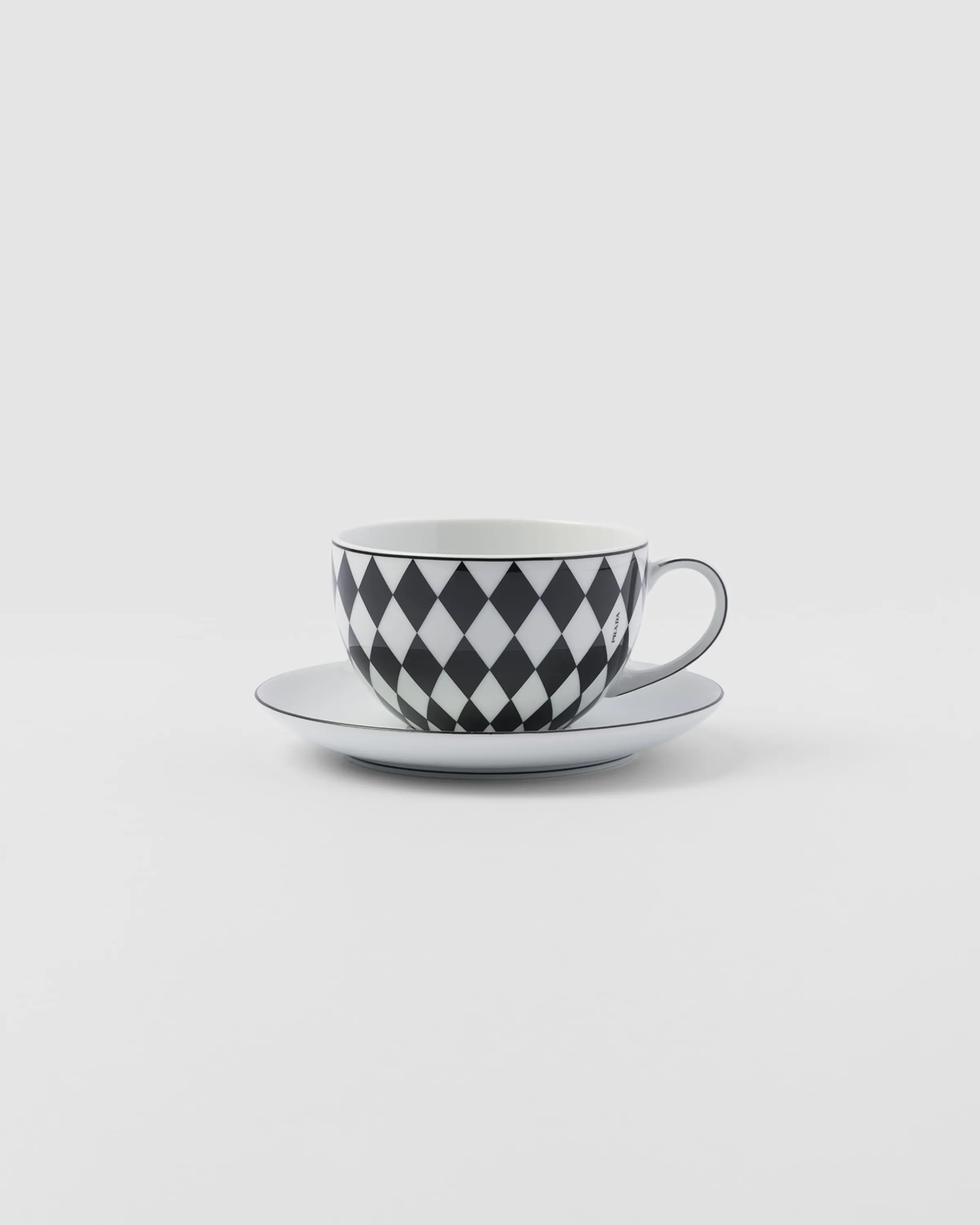 Prada Set di due tazze da tè in porcellana - Checkerboard